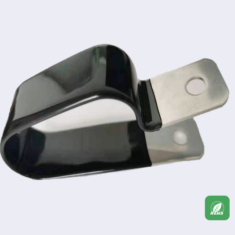 多线型阻燃不锈钢浸塑软管紧固夹 SKM-AD24.5×2（M6）304型